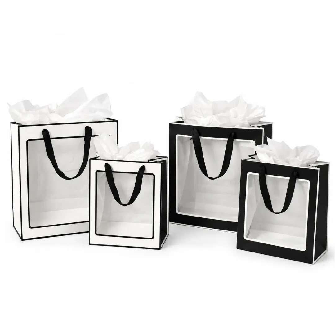 Paper Bag with Transparent middle