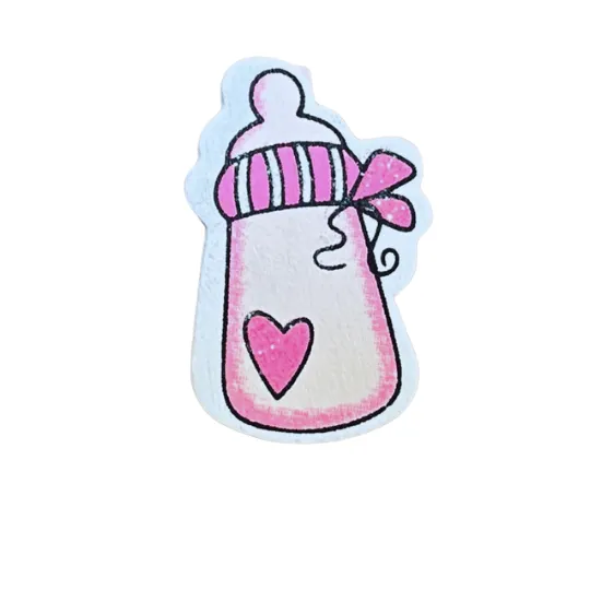 Wooden Baby Bottle with clip