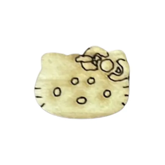 Wooden Hello Kitty Flat Back Head