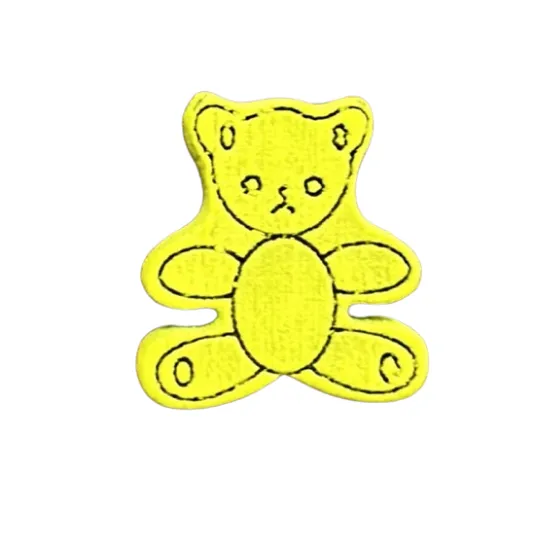 Wooden Bear Flat Back