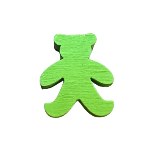 Wooden Bear Flat Back