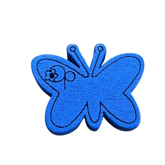 Wooden Butterfly Flat Back