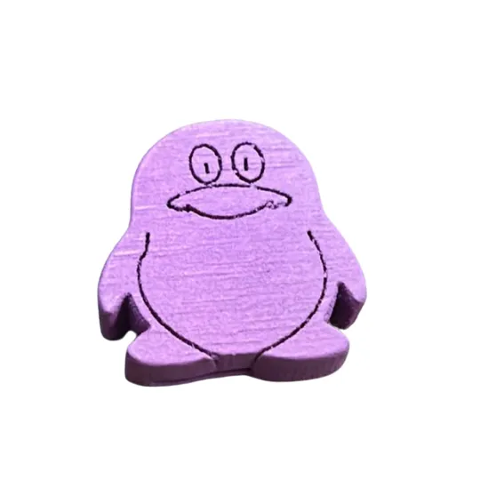 Wooden Penguin Flat Back