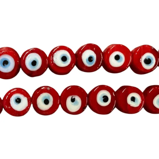 Thick Round Flat Eye Beads