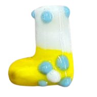 Glass Bead Charm FX240009 Winter sock/Christmas Stocking - Yellow