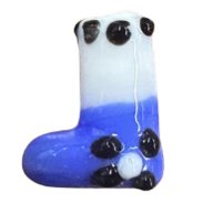 Glass Bead Charm FX240009 Winter sock/Christmas Stocking - Purple