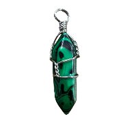 Healing Stick GY-01 stone - Reconstructed Malachite/Nickel