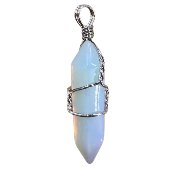 Healing Stick GY-01 stone - White opal/Nickel