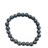 Semi Precious Stone Bracelet HS-8MMX23 - Hematite, 8mm