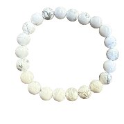 Semi Precious Stone Bracelet HS-8MMX23 - Howlite, 8mm