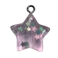 Acrylic Star Pendant  with sparkles and stars