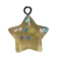 Acrylic Star Pendant  with sparkles and stars