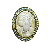 Metal Cameo Brooch LM-02