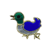 Metal Duck Brooch LM-07