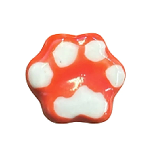 Glass Dog Paw Bead