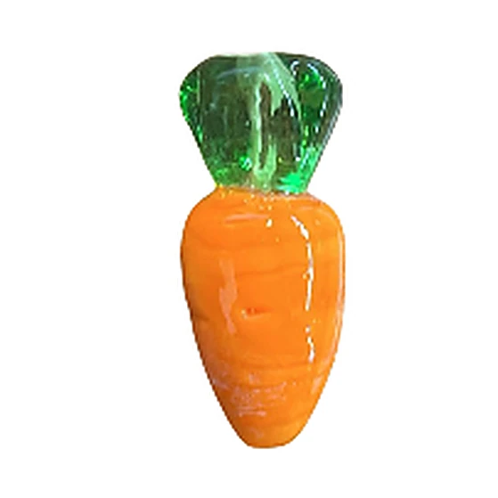 Glass Carrot Bead