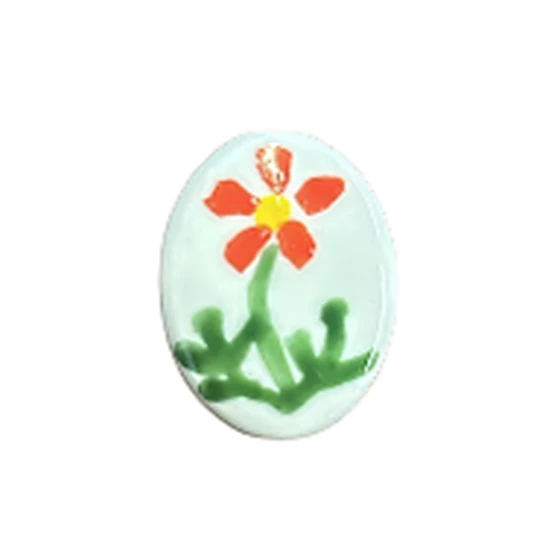 Ceramic Oval Bead with Mix design
