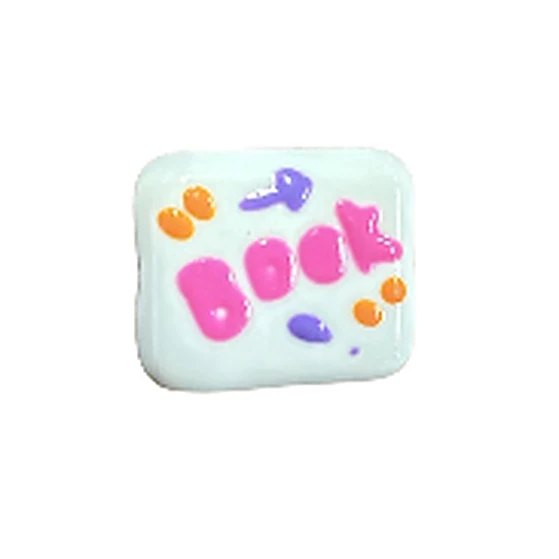 Ceramic Rectangular Bead with book writing
