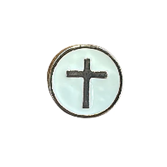 Metal Round Bead with Cross design