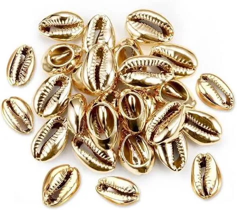 Metallic Cowrie Beads