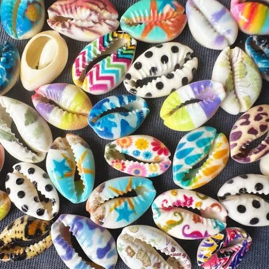 Cowrie Beads with Designs