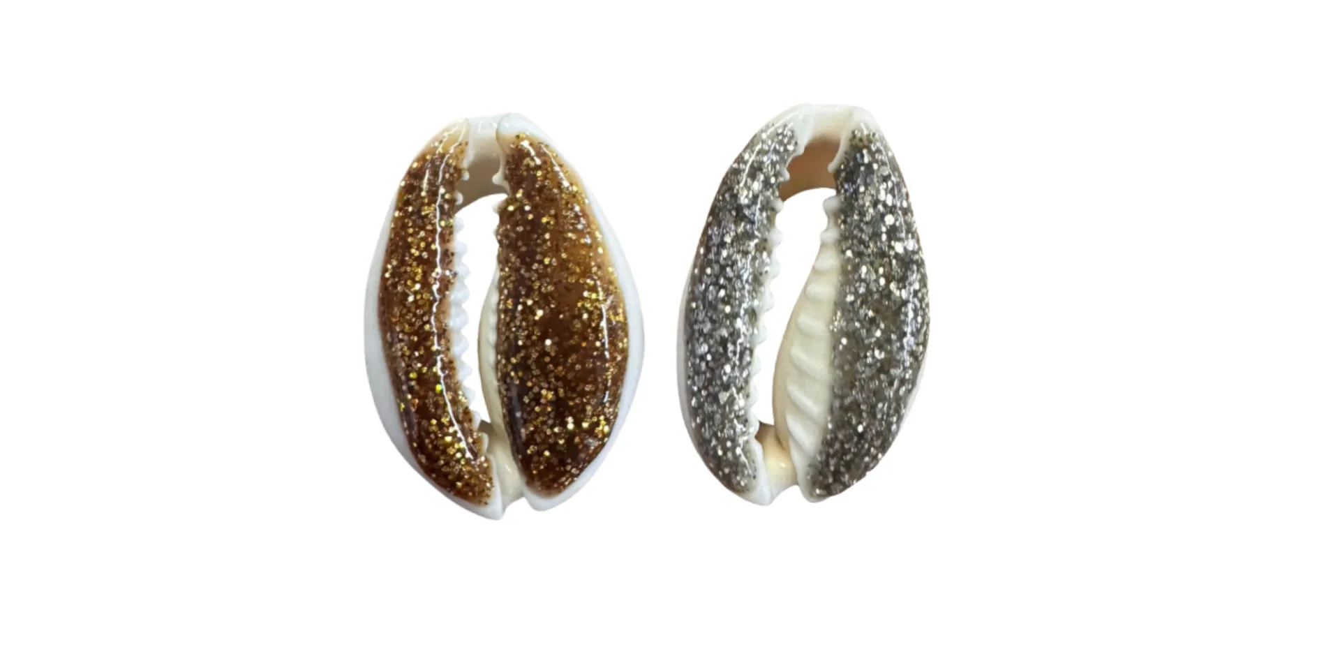 Glitter Cowrie Beads